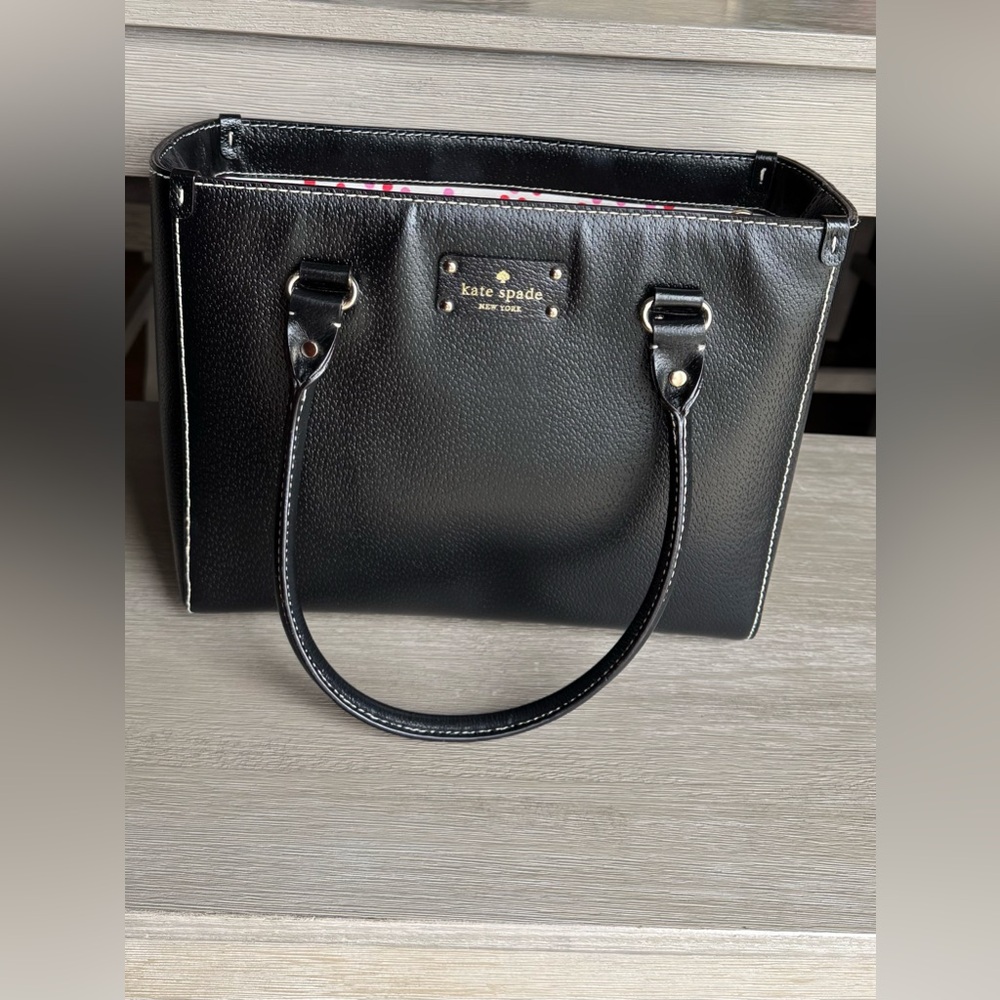 Kate Spade Wellesley Quinn Leather Tote w/ Polka Dot Interior